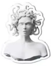 Medusa bust sticker