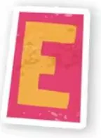 Letter E sticker