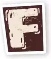 Letter F sticker