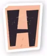 Letter H sticker