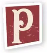 Letter P sticker