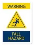 Fall Hazard sticker